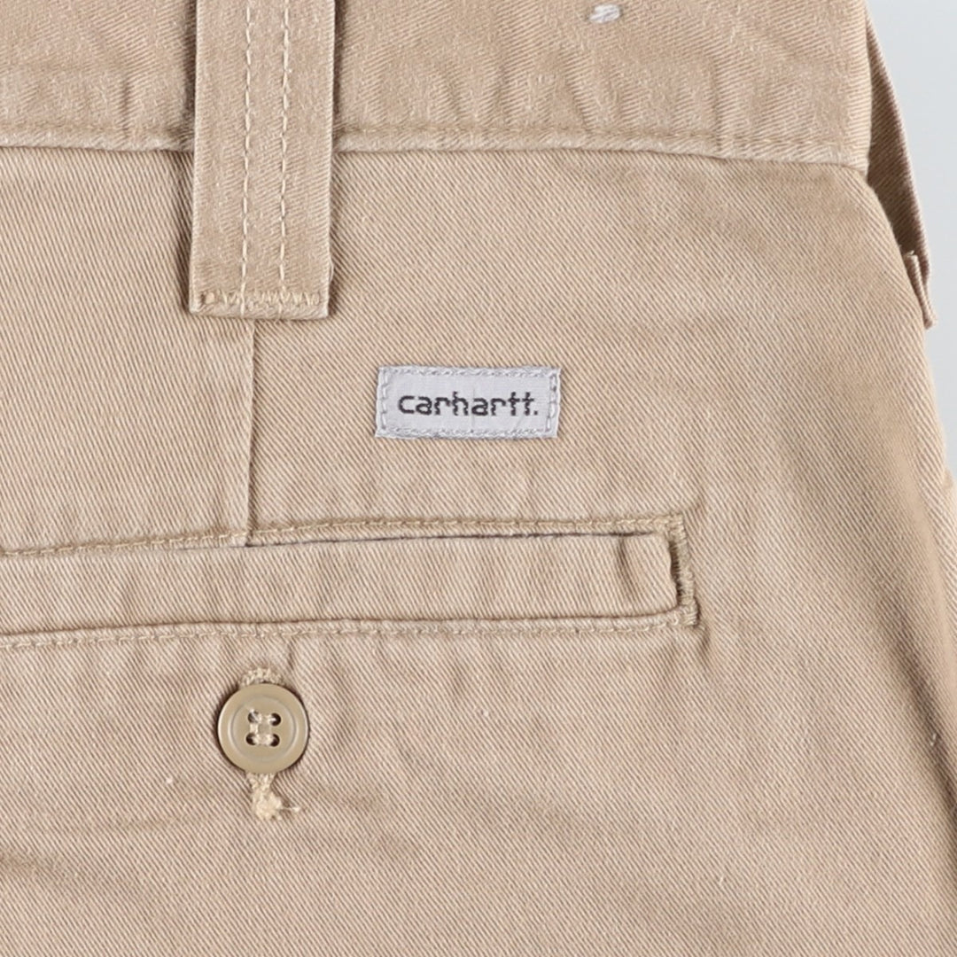 Carhartt work shorts, men's size W35 (approx.) cotton Beige type Vintage Second Hand