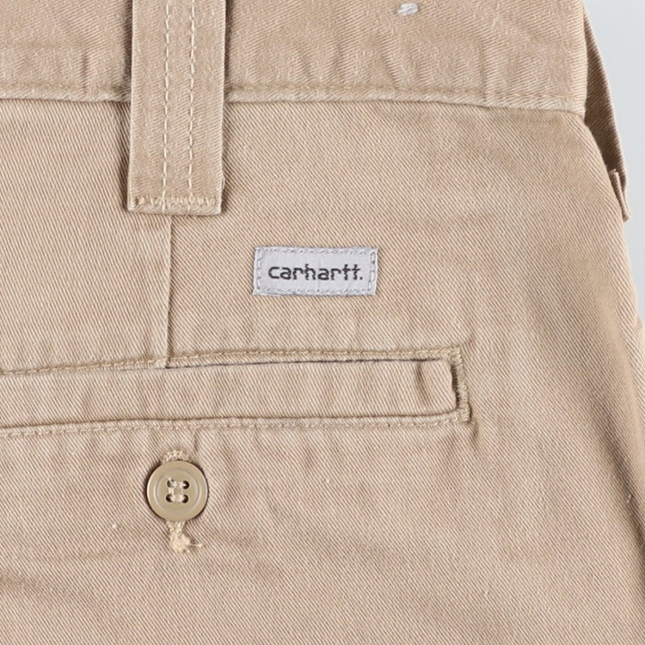 Carhartt work shorts, men's size W35 (approx.) cotton Beige type Vintage Second Hand