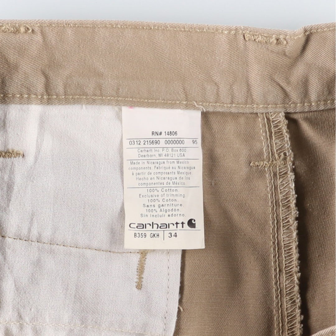 Carhartt work shorts, men's size W35 (approx.) cotton Beige type Vintage Second Hand