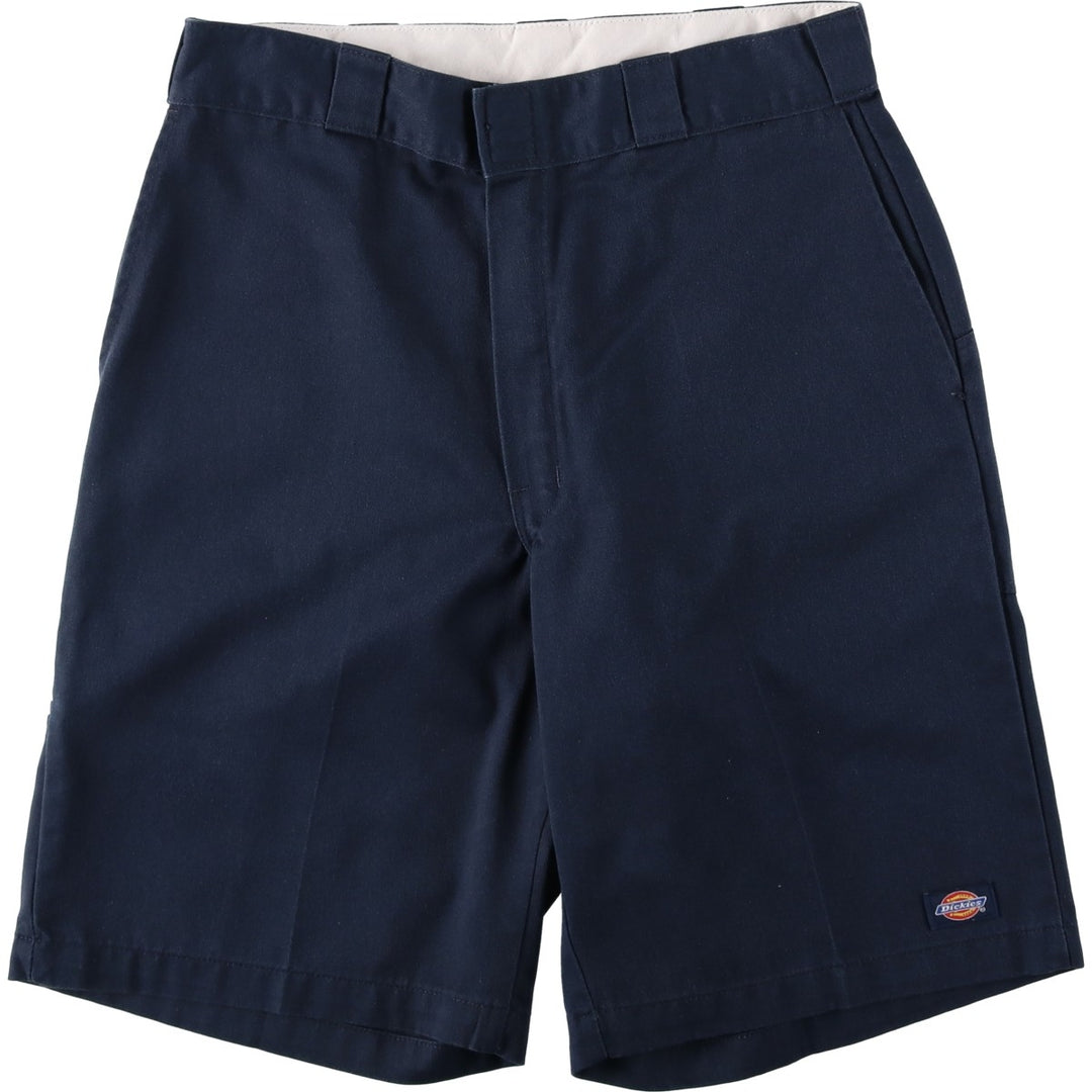 Dickies Work Shorts, Half Pants, Men's, W32 equivalent polyester navy blue type Vintage Second Hand