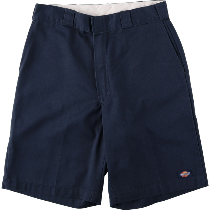 Dickies Work Shorts, Half Pants, Men's, W32 equivalent polyester navy blue type Vintage Second Hand