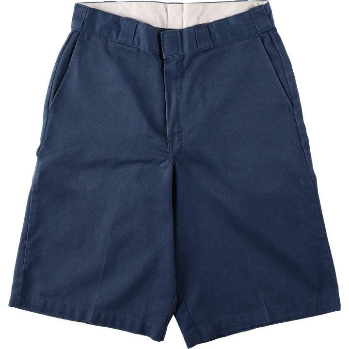 Dickies Work Shorts, Half Pants, Men's, W32 equivalent polyester navy blue type Vintage Second Hand