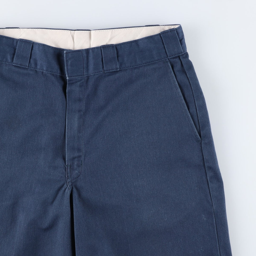 Dickies Work Shorts, Half Pants, Men's, W32 equivalent polyester navy blue type Vintage Second Hand