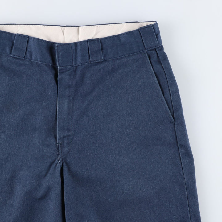 Dickies Work Shorts, Half Pants, Men's, W32 equivalent polyester navy blue type Vintage Second Hand