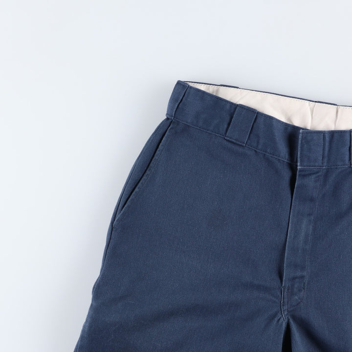 Dickies Work Shorts, Half Pants, Men's, W32 equivalent polyester navy blue type Vintage Second Hand