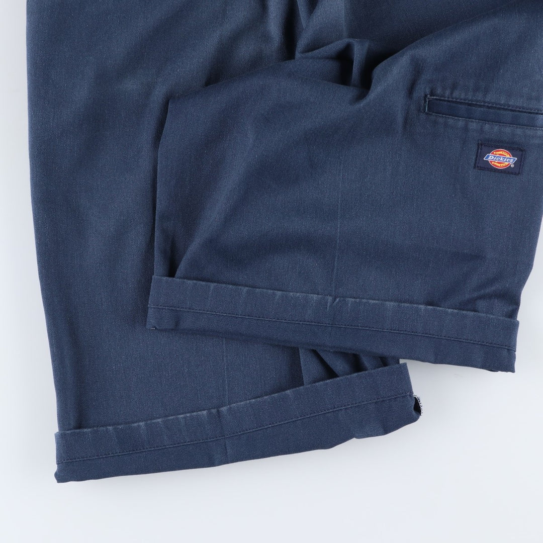 Dickies Work Shorts, Half Pants, Men's, W32 equivalent polyester navy blue type Vintage Second Hand