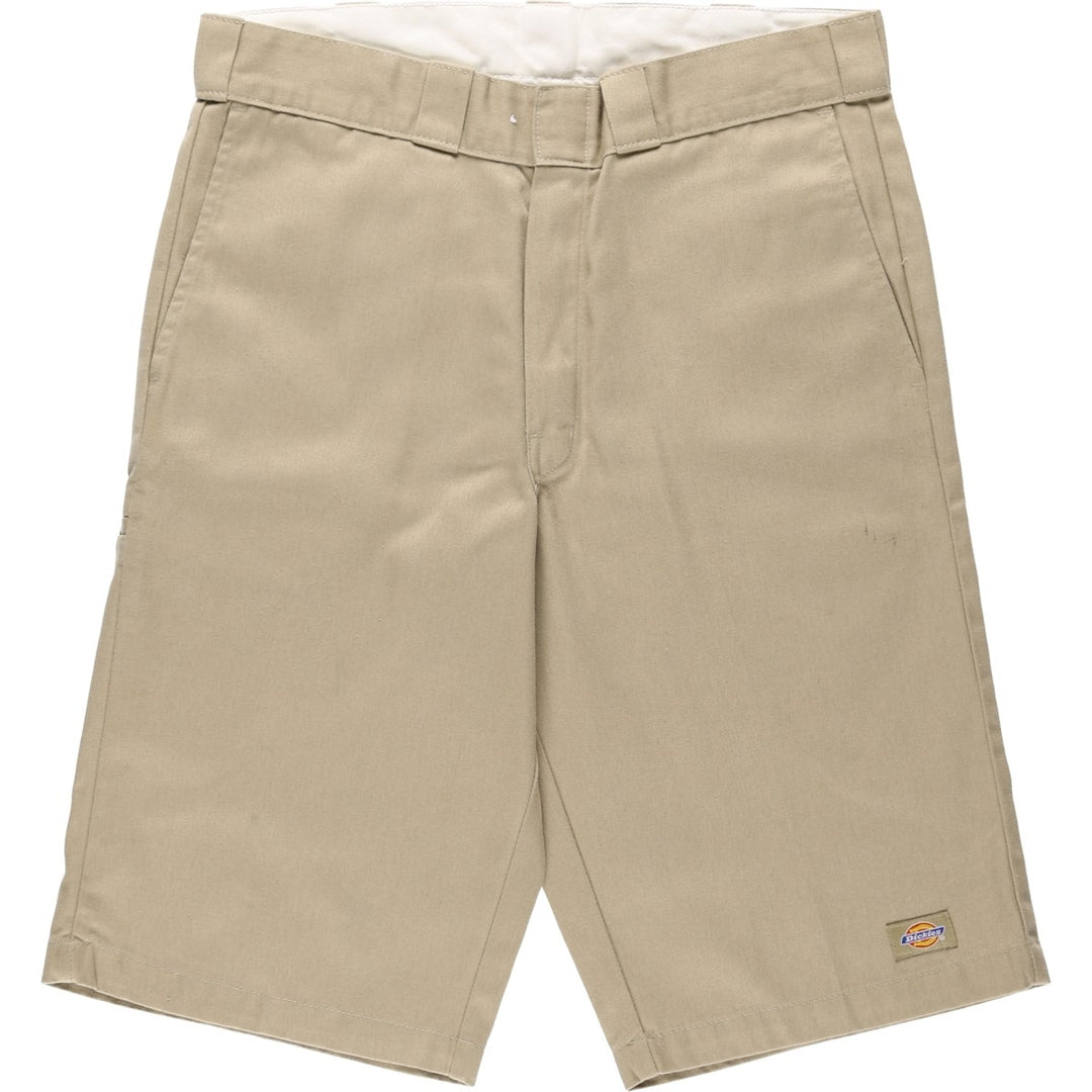 Dickies Work Shorts, Half Pants, Men's, W33 equivalent polyester Beige type Vintage Second Hand