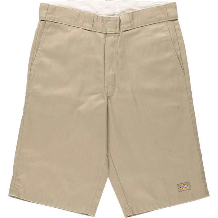Dickies Work Shorts, Half Pants, Men's, W33 equivalent polyester Beige type Vintage Second Hand