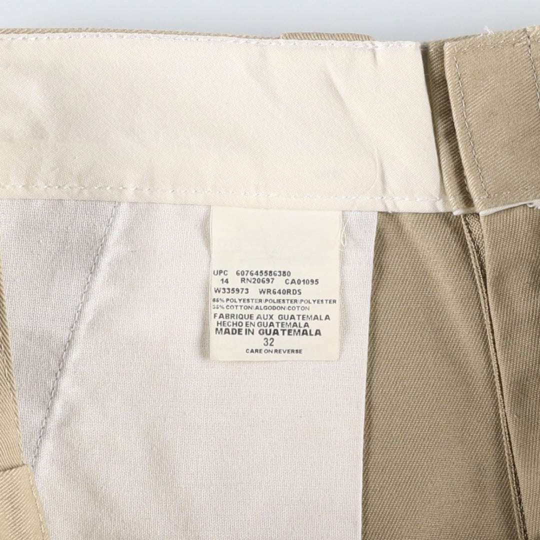 Dickies Work Shorts, Half Pants, Men's, W33 equivalent polyester Beige type Vintage Second Hand