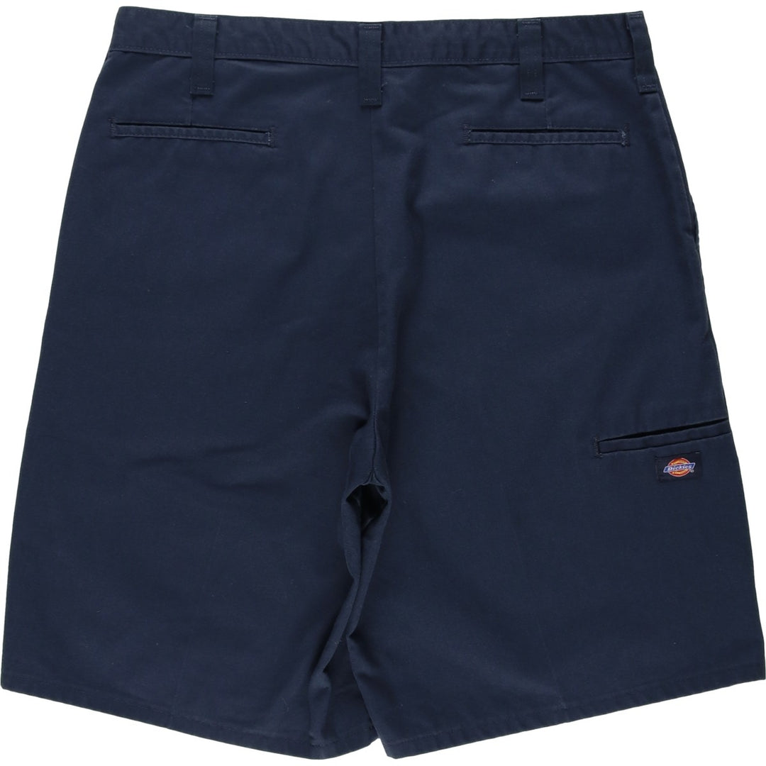 Dickies Work Shorts, Half Pants, Men's, W37 equivalent polyester navy blue type Vintage Second Hand