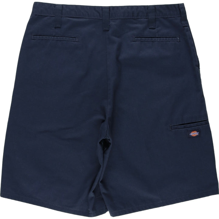 Dickies Work Shorts, Half Pants, Men's, W37 equivalent polyester navy blue type Vintage Second Hand