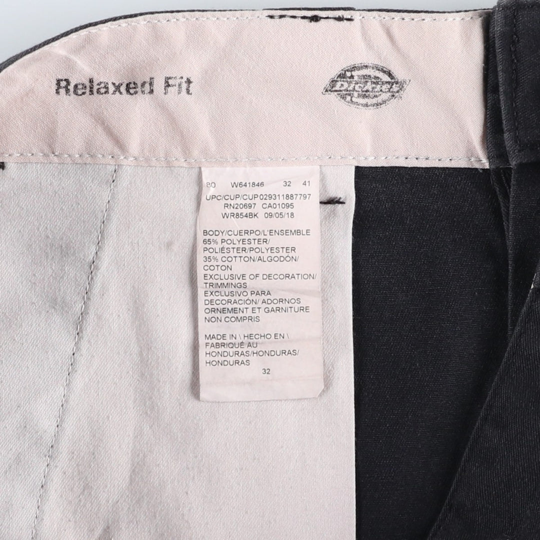 Dickies Relaxed Fit FLEX Work Shorts (Men's, equivalent to W34) polyester black type Vintage Second Hand