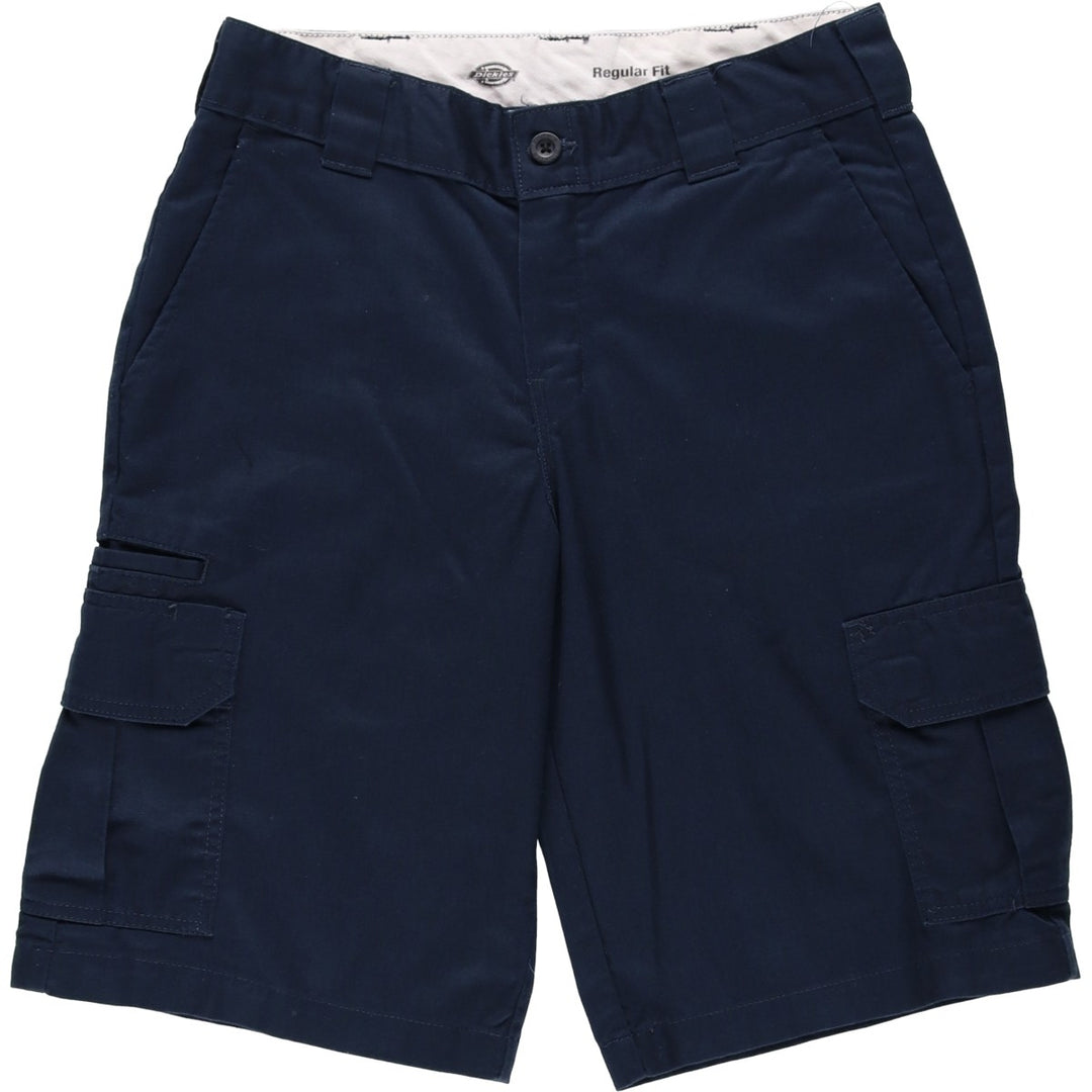 Dickies Regular Fit Cargo Shorts (Men's size W32 equivalent) polyester navy blue type Vintage Second Hand