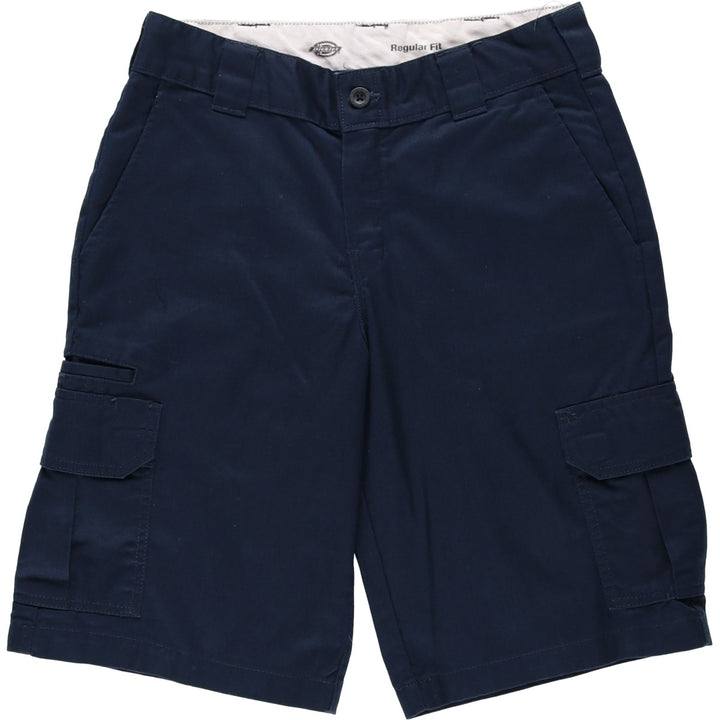 Dickies Regular Fit Cargo Shorts (Men's size W32 equivalent) polyester navy blue type Vintage Second Hand