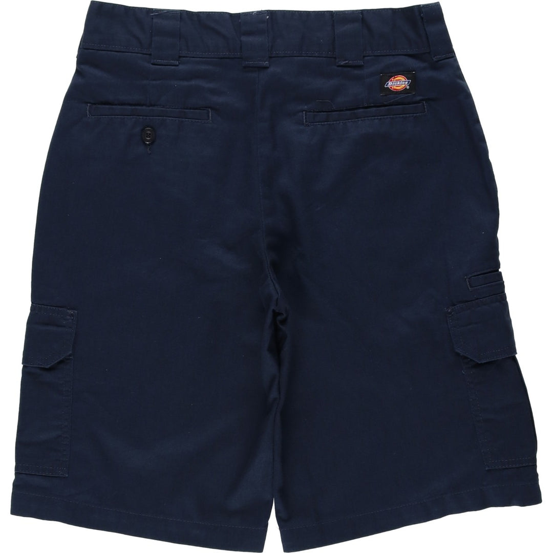 Dickies Regular Fit Cargo Shorts (Men's size W32 equivalent) polyester navy blue type Vintage Second Hand