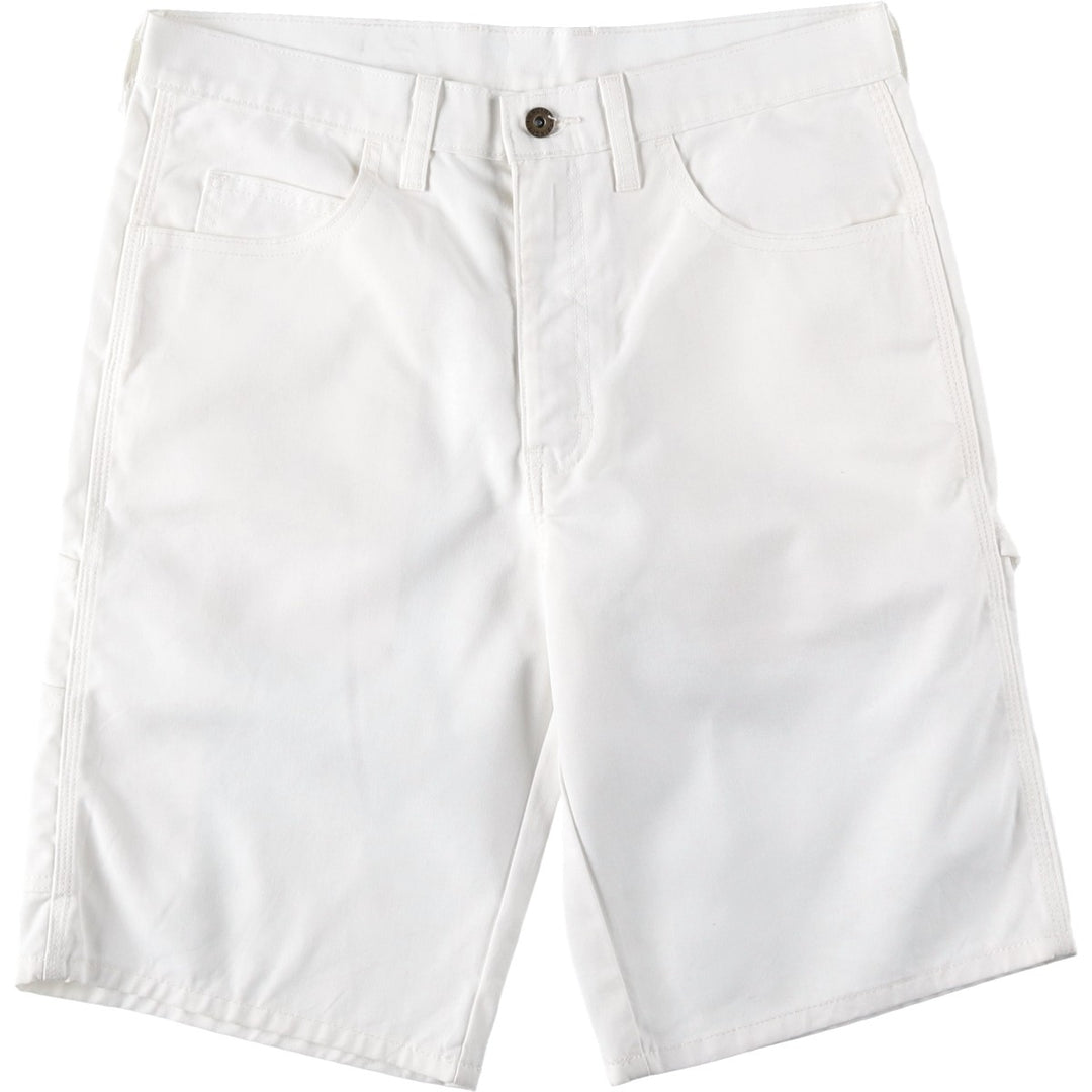 Dickies painter shorts, men's size W33 (approx.) polyester white type Vintage Second Hand