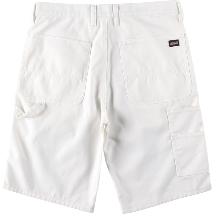 Dickies painter shorts, men's size W33 (approx.) polyester white type Vintage Second Hand