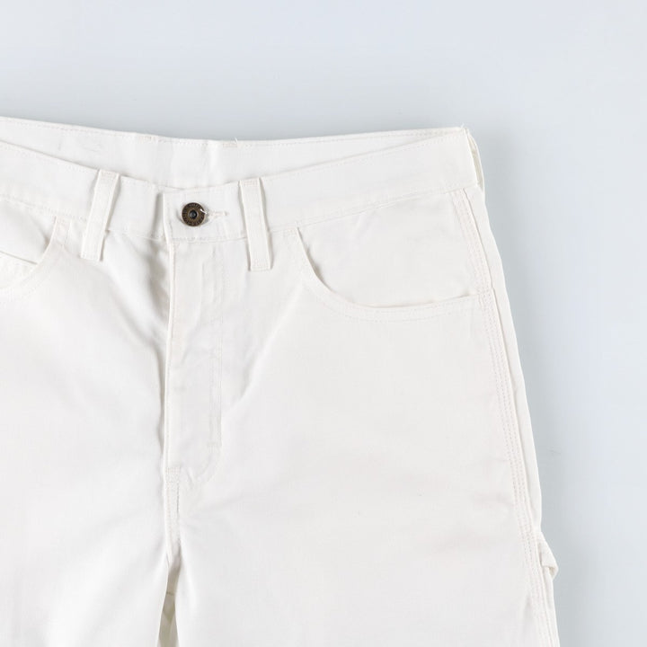Dickies painter shorts, men's size W33 (approx.) polyester white type Vintage Second Hand