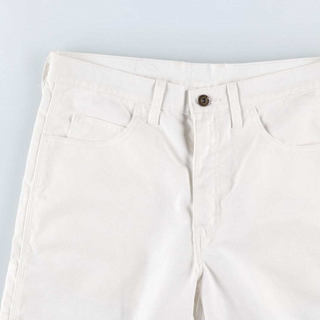 Dickies painter shorts, men's size W33 (approx.) polyester white type Vintage Second Hand
