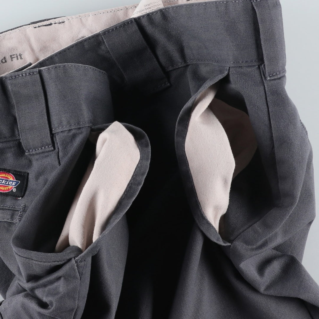 Dickies Relaxed Fit Work Shorts, Half Pants, Men's, W36 equivalent polyester Charcoal Vintage Second Hand