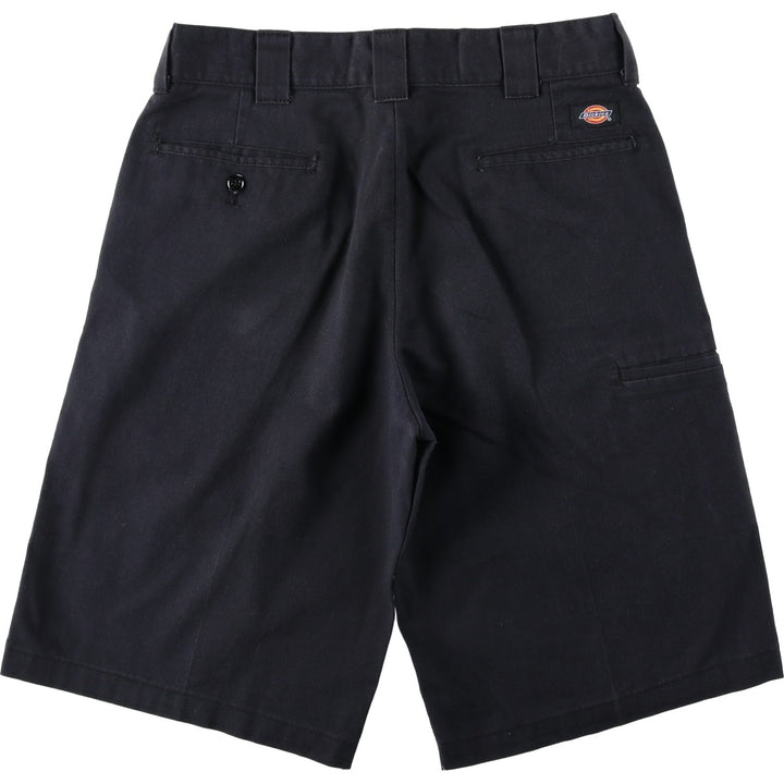 Dickies Relaxed Fit FLEX Work Shorts (Men's, equivalent to W33) polyester black type Vintage Second Hand