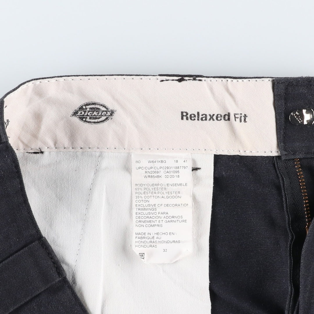 Dickies Relaxed Fit FLEX Work Shorts (Men's, equivalent to W33) polyester black type Vintage Second Hand