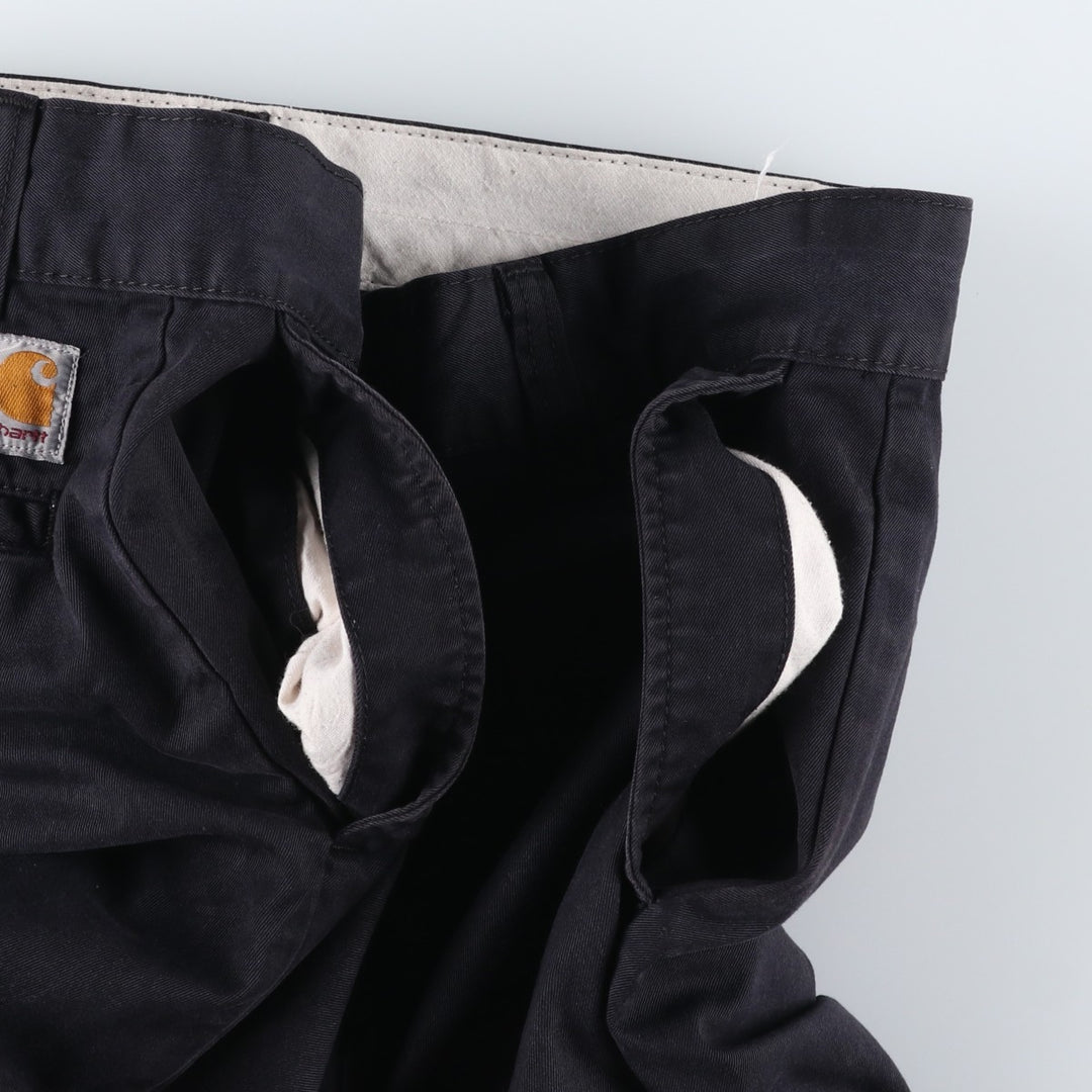 Carhartt UNIT BERMUDA Work Shorts, Men's Size W35 (approx.) polyester black type Vintage Second Hand