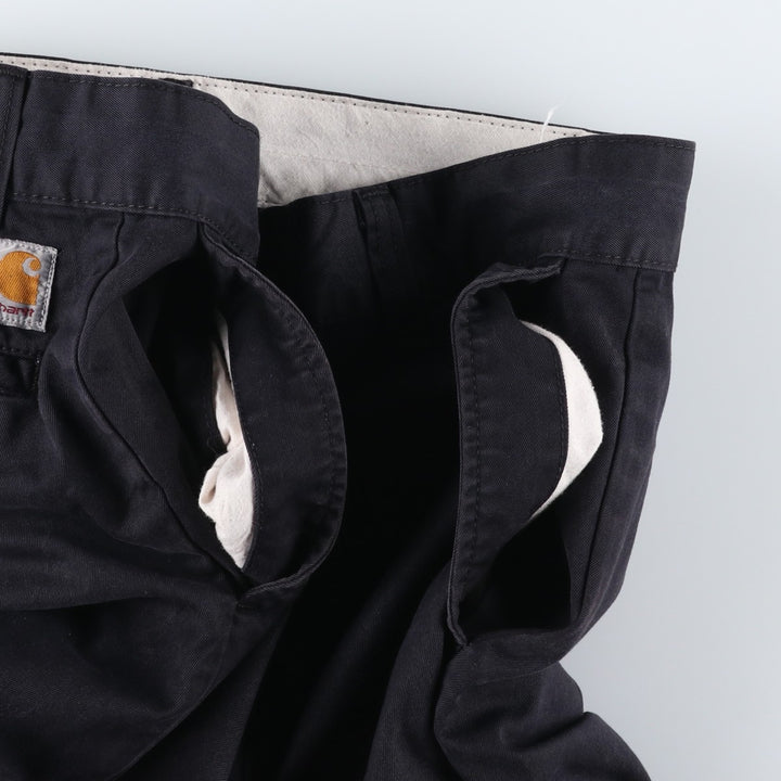 Carhartt UNIT BERMUDA Work Shorts, Men's Size W35 (approx.) polyester black type Vintage Second Hand
