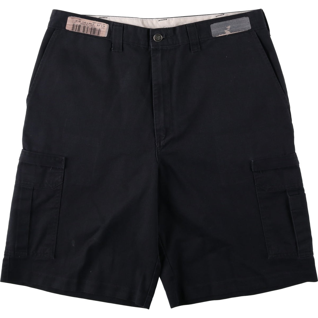 Dickies cargo shorts, half pants, men's size w35 polyester black type Vintage Second Hand