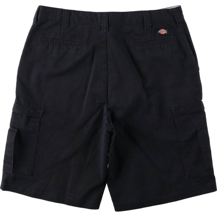 Dickies cargo shorts, half pants, men's size w35 polyester black type Vintage Second Hand