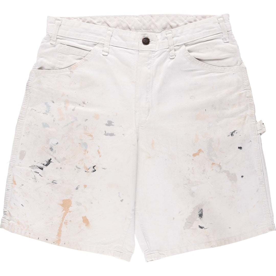 Dickies SHERWIN WILLIAMS Painter Shorts, Men's W32 (approx.) cotton white type Vintage Second Hand