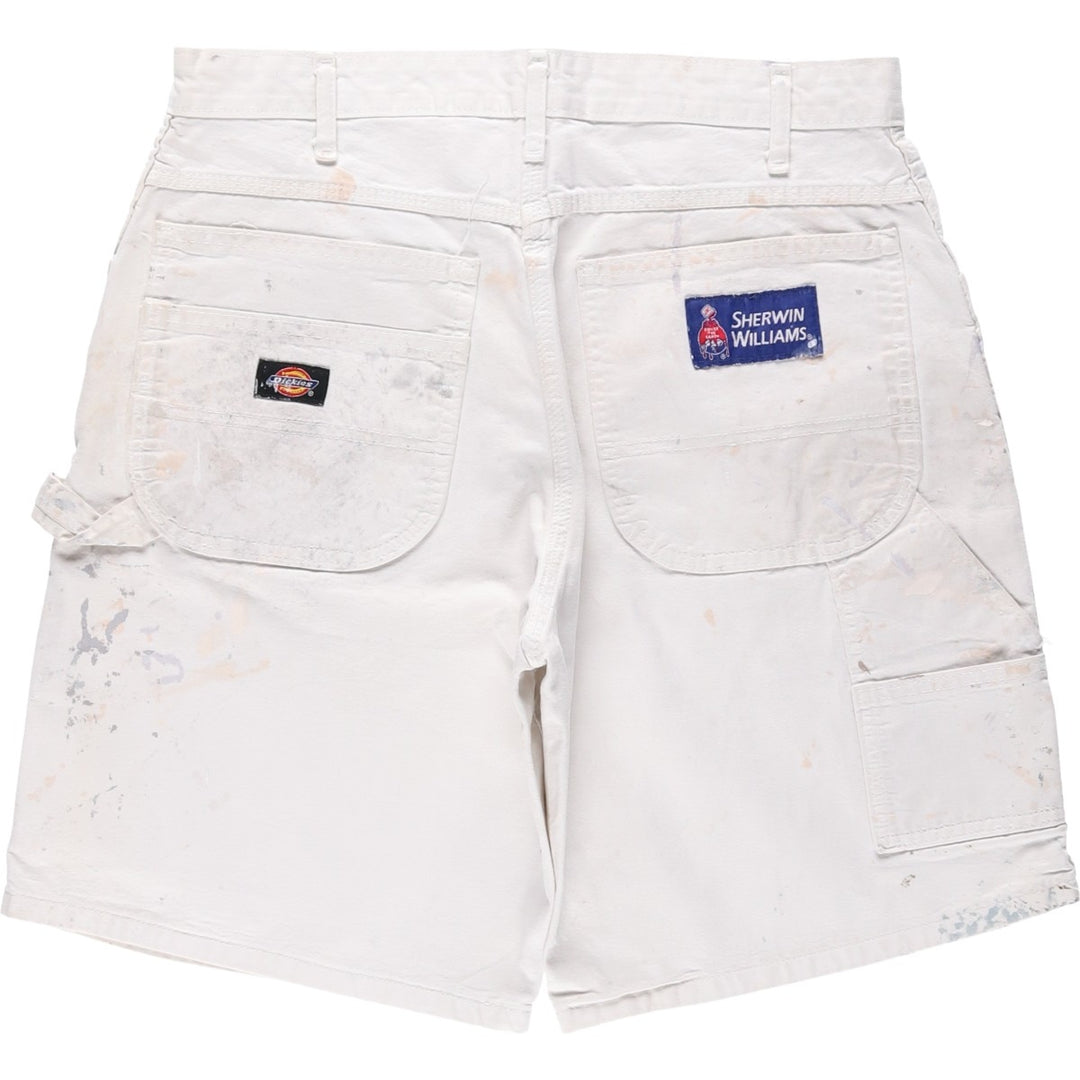 Dickies SHERWIN WILLIAMS Painter Shorts, Men's W32 (approx.) cotton white type Vintage Second Hand