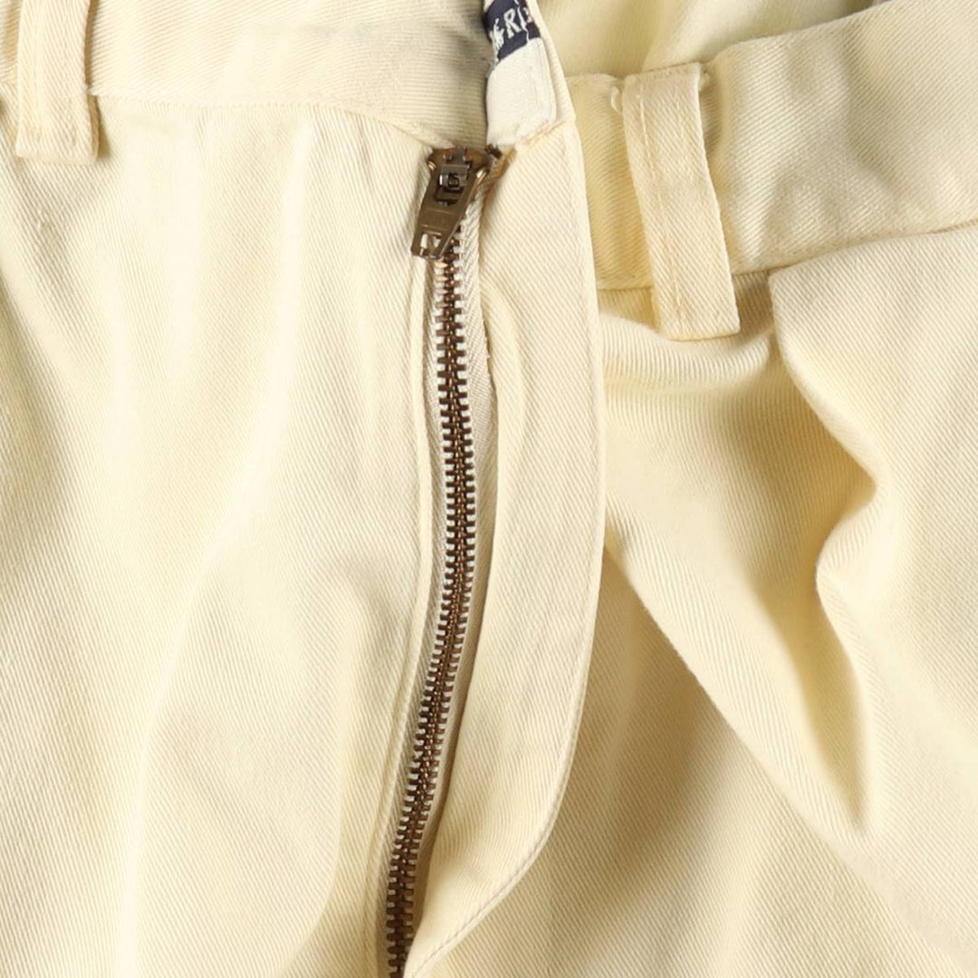 Ralph Lauren Polo Ralph Lauren TYLER SHORT Two-Pleat Chino Shorts Men's W35 (approx.) cotton unbleached Vintage Second Hand