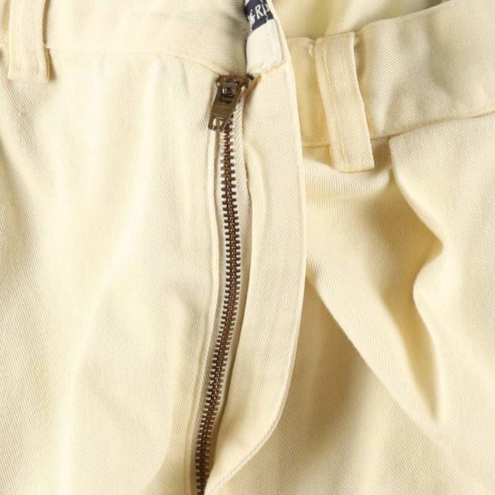 Ralph Lauren Polo Ralph Lauren TYLER SHORT Two-Pleat Chino Shorts Men's W35 (approx.) cotton unbleached Vintage Second Hand
