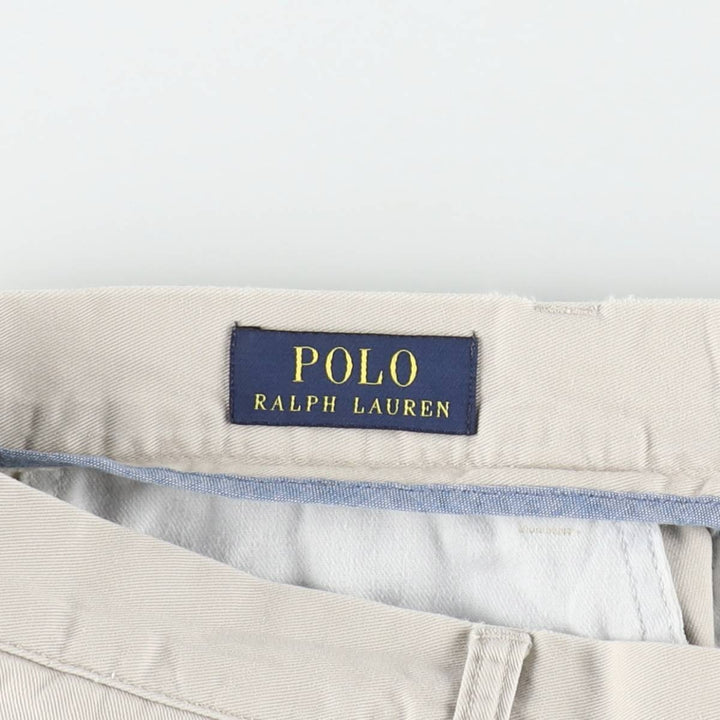 Ralph Lauren POLO RALPH LAUREN CLASSIC FIT PLEATED 9'' Two-Pleat Chino Shorts (Men's W33 equivalent) cotton Beige type Vintage Second Hand