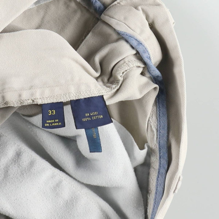 Ralph Lauren POLO RALPH LAUREN CLASSIC FIT PLEATED 9'' Two-Pleat Chino Shorts (Men's W33 equivalent) cotton Beige type Vintage Second Hand