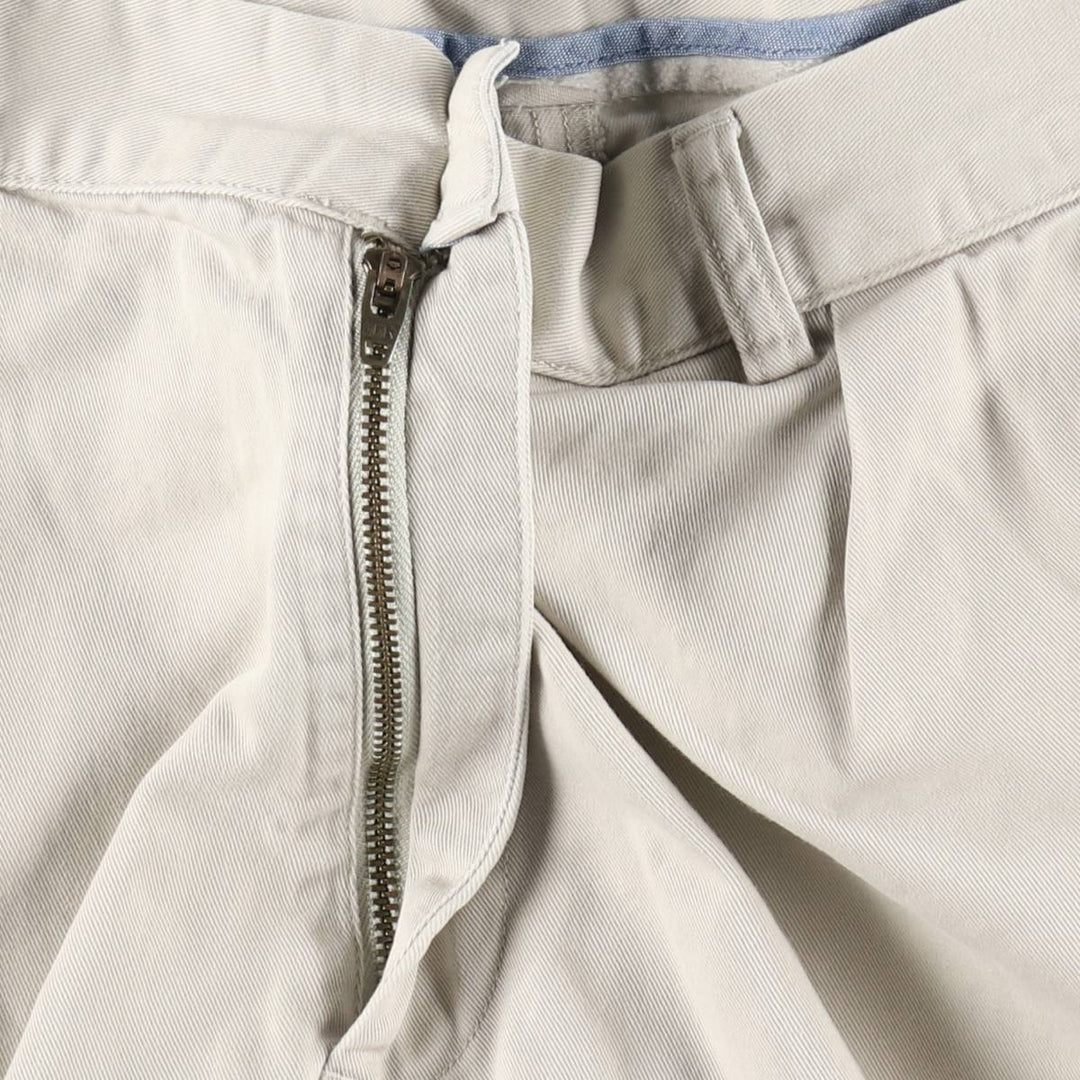 Ralph Lauren POLO RALPH LAUREN CLASSIC FIT PLEATED 9'' Two-Pleat Chino Shorts (Men's W33 equivalent) cotton Beige type Vintage Second Hand