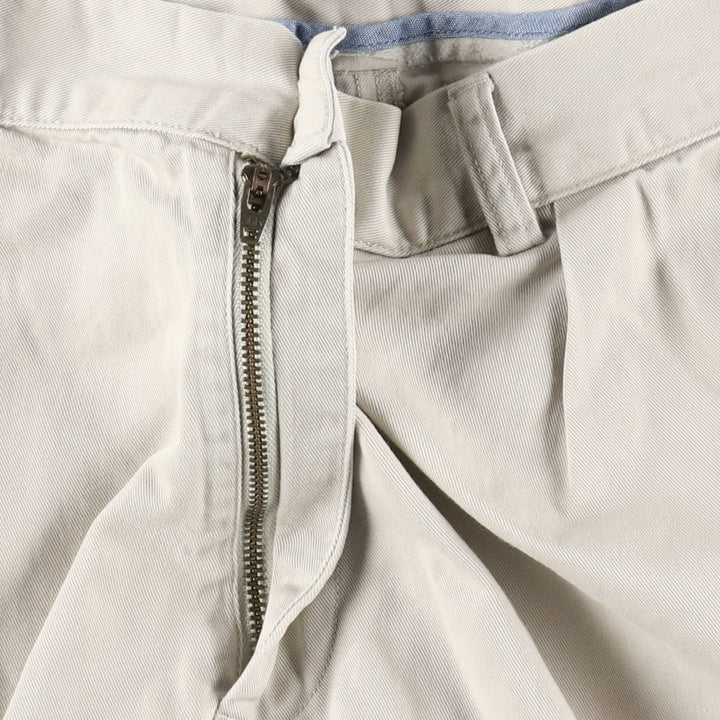 Ralph Lauren POLO RALPH LAUREN CLASSIC FIT PLEATED 9'' Two-Pleat Chino Shorts (Men's W33 equivalent) cotton Beige type Vintage Second Hand