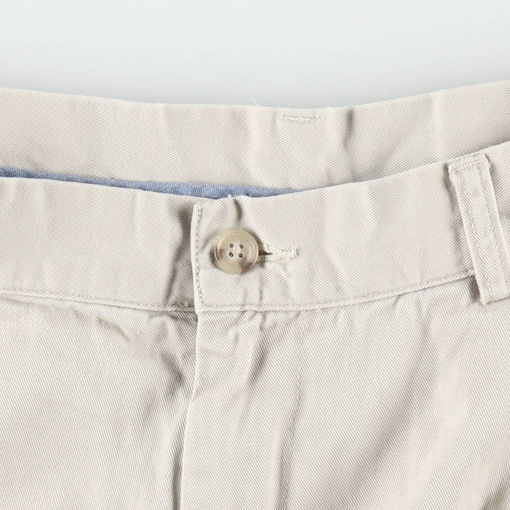 Ralph Lauren POLO RALPH LAUREN CLASSIC FIT PLEATED 9'' Two-Pleat Chino Shorts (Men's W33 equivalent) cotton Beige type Vintage Second Hand