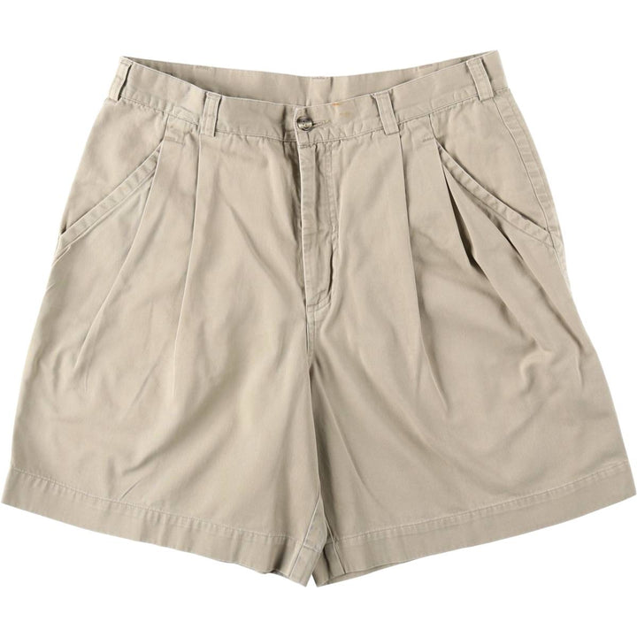 1990'S Patagonia 57811S91 Two-Pleat Chino Shorts, Men's Size W33 (approx.), Vintage cotton Beige type Vintage Second Hand