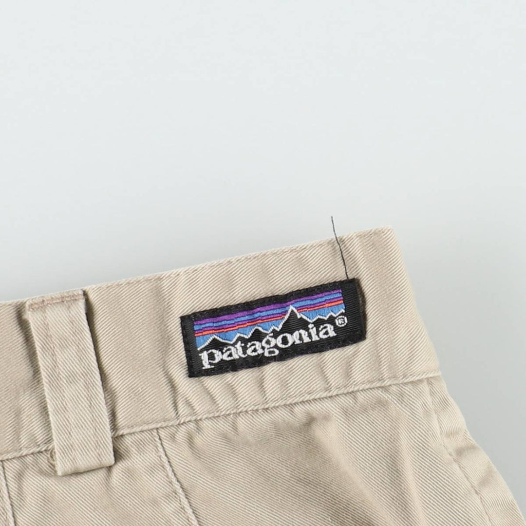 1990'S Patagonia 57811S91 Two-Pleat Chino Shorts, Men's Size W33 (approx.), Vintage cotton Beige type Vintage Second Hand