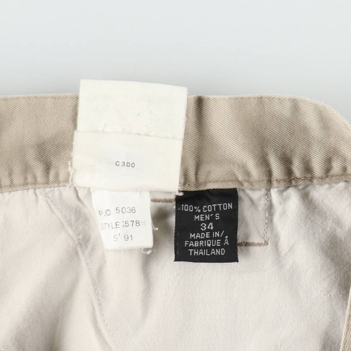 1990'S Patagonia 57811S91 Two-Pleat Chino Shorts, Men's Size W33 (approx.), Vintage cotton Beige type Vintage Second Hand