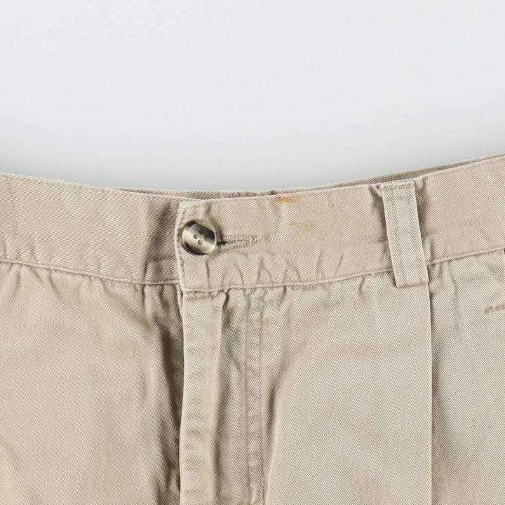 1990'S Patagonia 57811S91 Two-Pleat Chino Shorts, Men's Size W33 (approx.), Vintage cotton Beige type Vintage Second Hand
