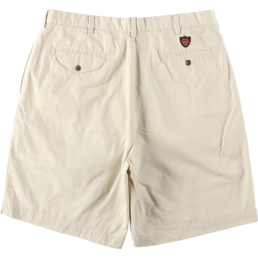 Ralph Lauren POLO GOLF CLASSIC GOLF SHORT Two-Pleat Chino Shorts Men's W36 (approx.) cotton Beige type Vintage Second Hand