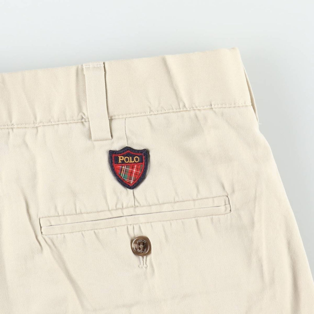 Ralph Lauren POLO GOLF CLASSIC GOLF SHORT Two-Pleat Chino Shorts Men's W36 (approx.) cotton Beige type Vintage Second Hand