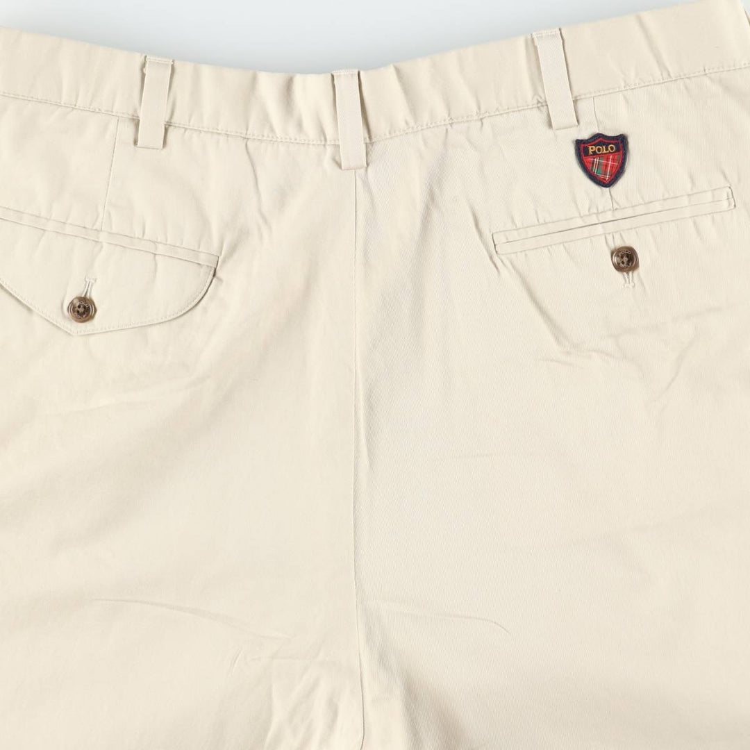 Ralph Lauren POLO GOLF CLASSIC GOLF SHORT Two-Pleat Chino Shorts Men's W36 (approx.) cotton Beige type Vintage Second Hand