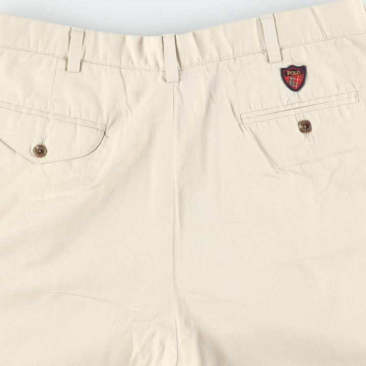 Ralph Lauren POLO GOLF CLASSIC GOLF SHORT Two-Pleat Chino Shorts Men's W36 (approx.) cotton Beige type Vintage Second Hand