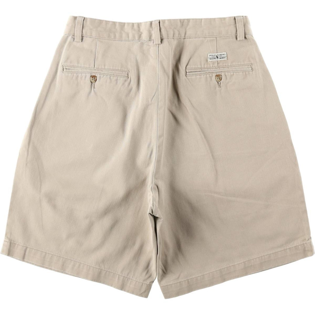 Ralph Lauren Polo Ralph Lauren TYLER SHORT Two-Pleat Chino Shorts Men's W30 (approx.) cotton Beige type Vintage Second Hand