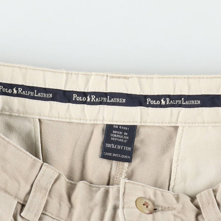 Ralph Lauren Polo Ralph Lauren TYLER SHORT Two-Pleat Chino Shorts Men's W30 (approx.) cotton Beige type Vintage Second Hand