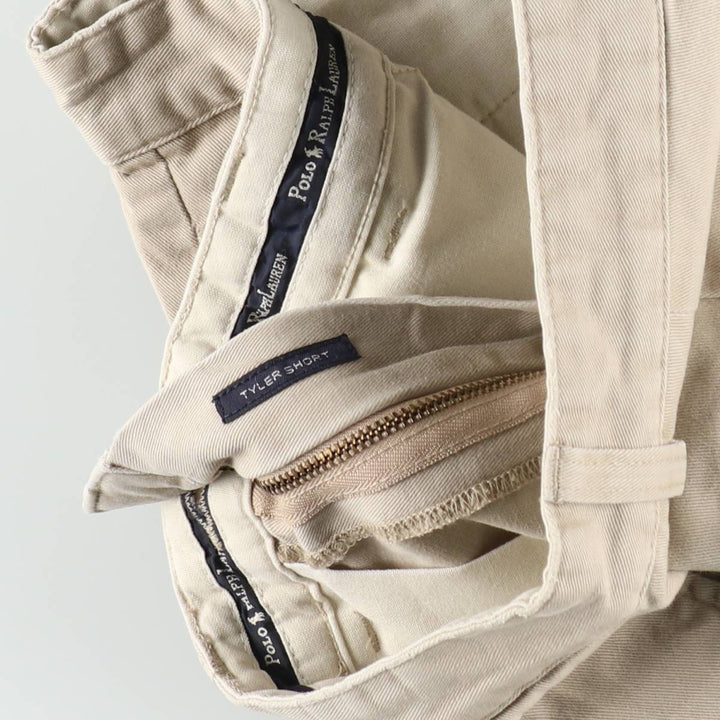 Ralph Lauren Polo Ralph Lauren TYLER SHORT Two-Pleat Chino Shorts Men's W30 (approx.) cotton Beige type Vintage Second Hand